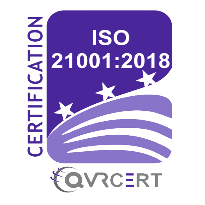 ISO 21001 certification logo