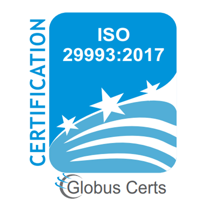 ISO 29993 certification logo